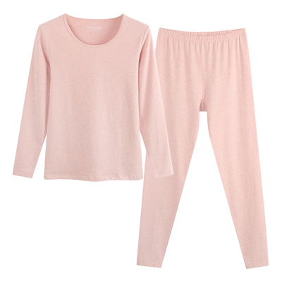 三针薄款莱卡棉内衣男女秋衣套装