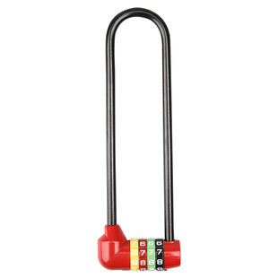 伸缩可调节加长密码挂锁柜子锁钢丝长梁密码挂锁车筐车位锁大门锁