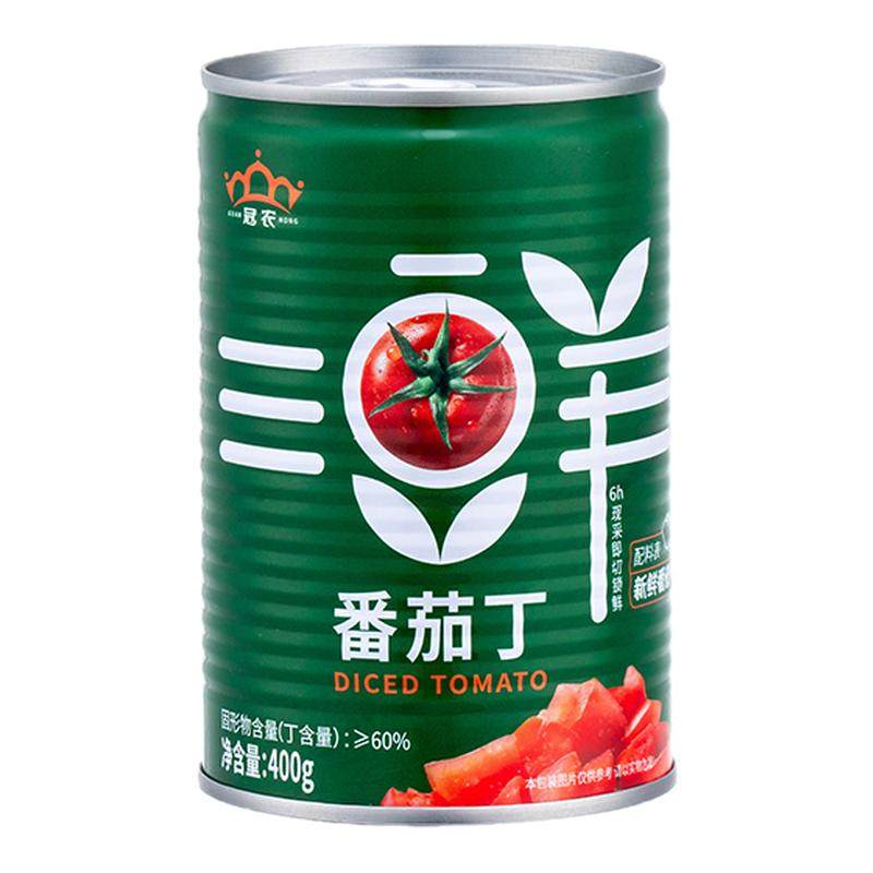 26年新疆冠农番茄丁罐头400g/罐