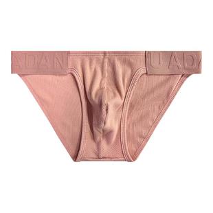 ADANNU男三角内裤纯棉螺纹布国风浮雕文腰带性感低腰纯色运动青年