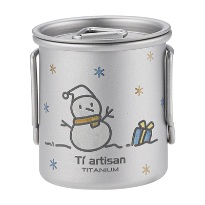 钛工匠纯钛圣诞马克杯家用钛水杯