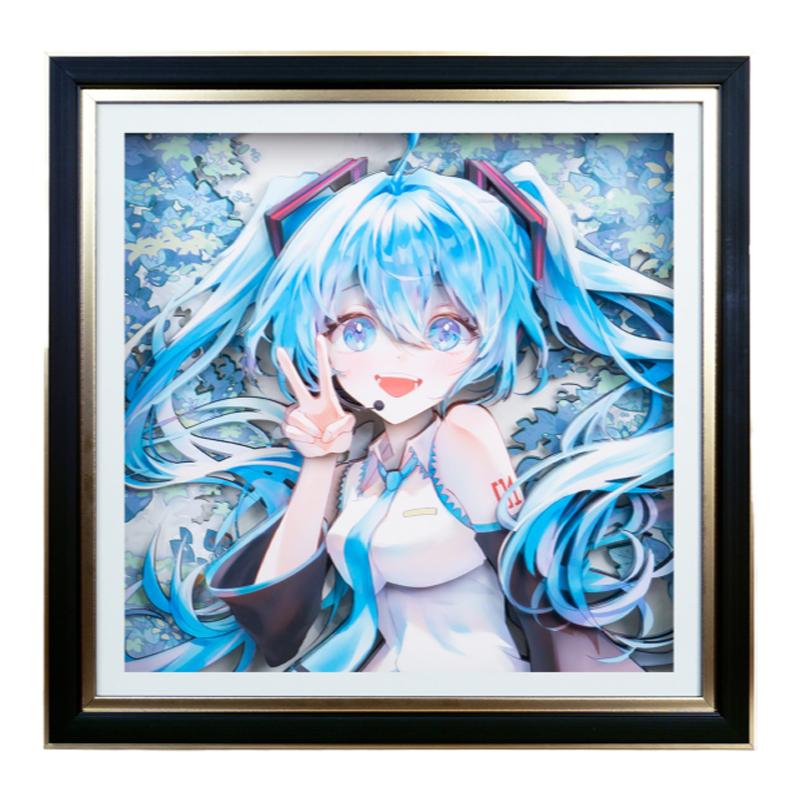 初音未来立体画亿游手工装饰画