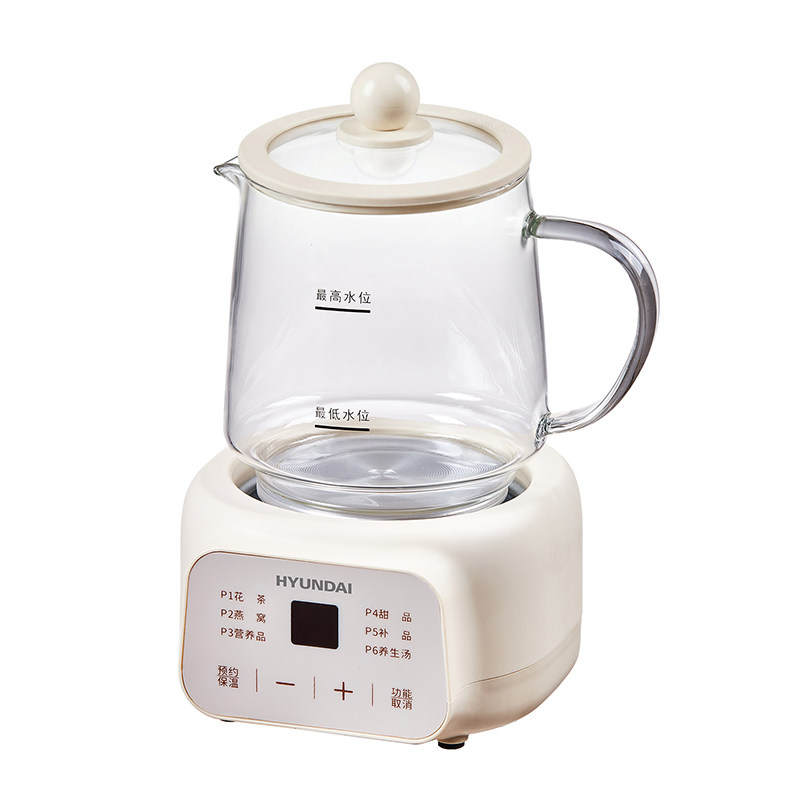 HYUNDAI加厚玻璃保温养生杯