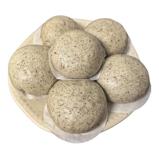 黑芝麻包子流心传统手工爆浆粗粮包点馒头儿童早餐加热即食半成品