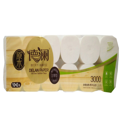 德澜原生实惠装3000g无芯卷纸