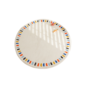 多巴胺圆形地毯椅子垫加厚高级沙发椅垫卧室儿童阅读区小地垫隔音