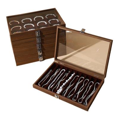 便雅黑胡桃木纹珠宝箱