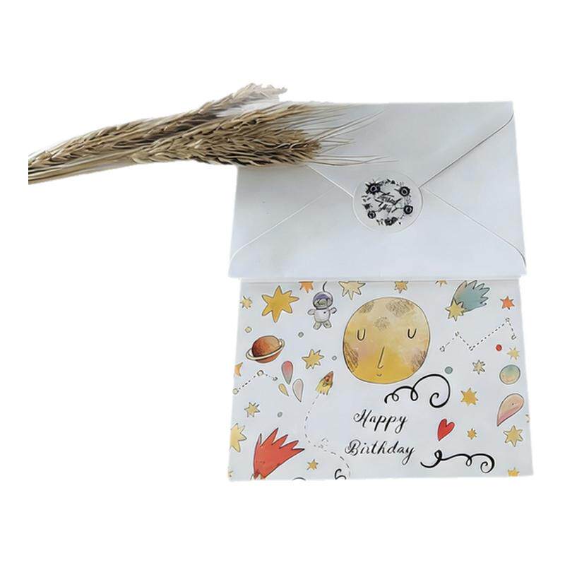 ins简约现代风对折生日贺卡信封