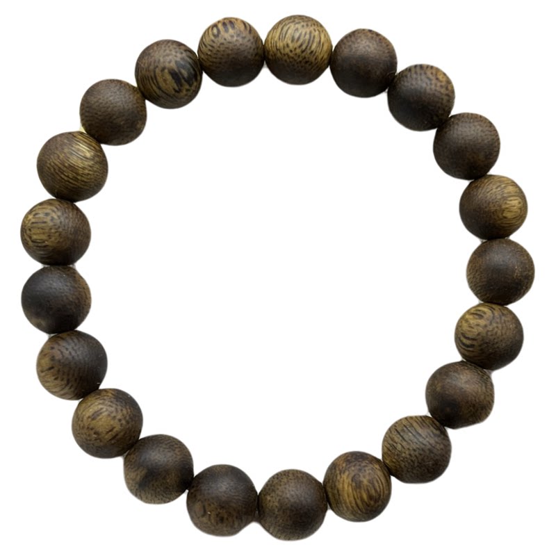 八分沉绿奇楠沉香手串奇楠老木料手链09*21颗佛珠念珠女款DIY配件