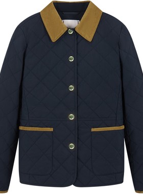 Tommy女装菱格轻薄收腰棉服夹克