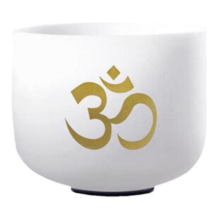 528hz水晶钵瑜伽颂钵欧姆纹音乐碗7音调打击乐器瑜伽钵套装赠棒圈