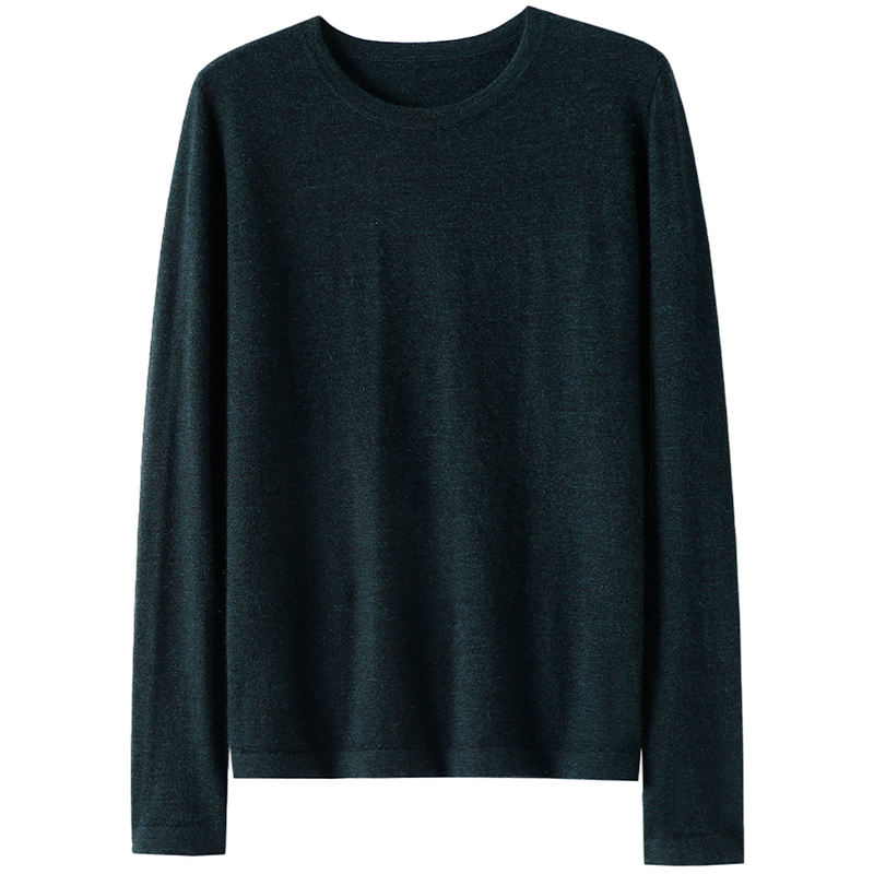 超出期待值！高定精纺100%纯山羊绒衫女圆领纯羊绒毛衣针织打底衫