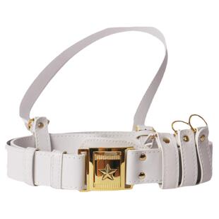 白色保安腰带外腰带升旗仪式国旗班仪仗队升旗手百搭金色斜跨腰带