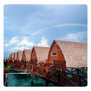 寰亚假期 仙本那水晶海上度假村预定  仙本那水上屋卡帕莱马达京