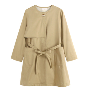 大码孕妇装春秋装2026新款风衣外套中长款上班族孕妇通勤职业装春