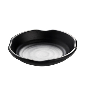 A5密胺酒吧KTV小吃碟黑色小食盘子创意个性薯条盘异形塑料小菜碟