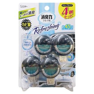 日本进口ST小鸡仔车载空调出风口除臭异味香水消臭力空气清新剂