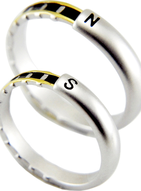 原创异地恋学生小众设计情侣戒指