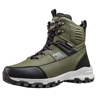 雪地靴男东北零下40度哈尔滨旅游保暖装备冬防水防滑系带拉链棉鞋