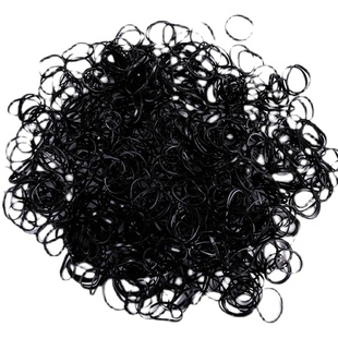 小皮筋女扎头发高弹力橡皮筋耐用一次性头绳皮套黑色不伤发圈胶圈