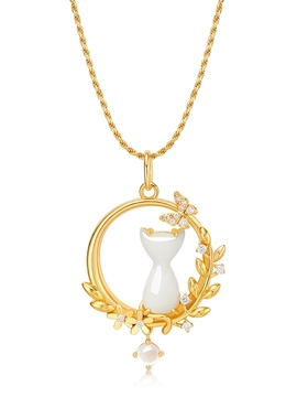 吾往小众轻奢爱猫咪锁骨链