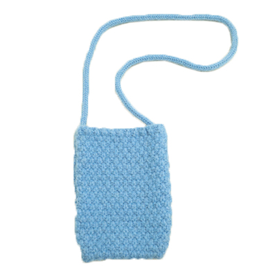 手工钩织斜挎小方包女