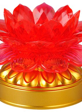 七彩莲花灯led佛前寺院观音佛