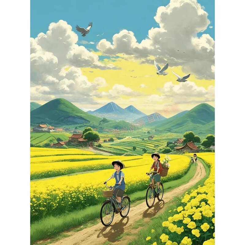 宫崎骏风景自粘防水防晒贴画