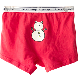 小黑托昵童装男孩内裤韩版秋冬新款男童齐头短裤纯棉平角大裤头