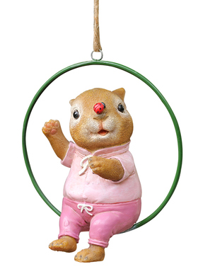 庭院阳台卡通兔子树脂工艺品摆件