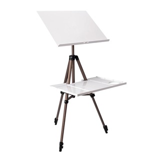 水彩写生画架油画水粉用可伸缩平放户外便携式折叠铝合金三角画架
