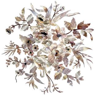 水移画贴纸水转印家具柜子贴花餐厅厨房圆形餐桌装饰画欧式印花