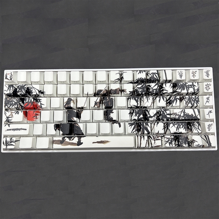 林中对决键帽原厂PBT材质五面热升华侧刻透光fire68键帽wooting60