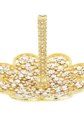 现 纽约下城公园进口Olivia Riegel安妮公主水晶切割锡质戒指托