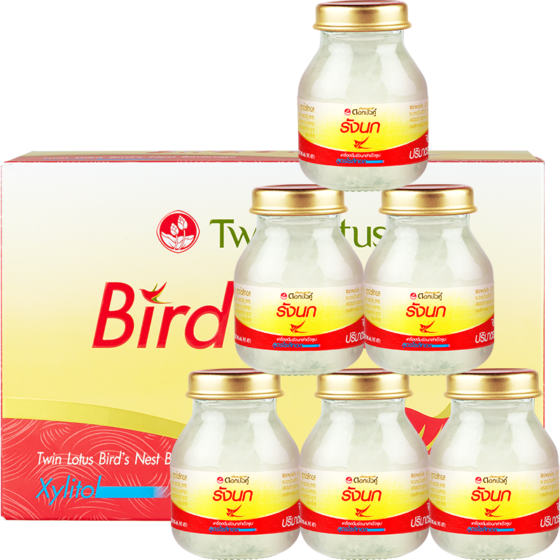 【自营】双莲即食木糖醇燕窝75ml*6瓶金丝金丝燕