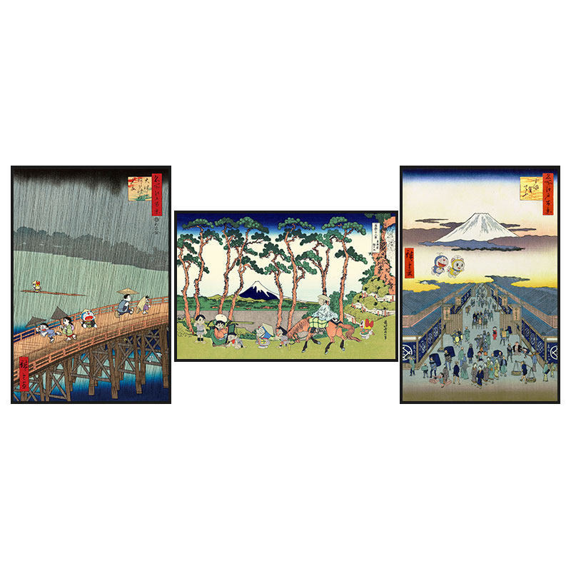 神奈川冲浪里浮世绘日式风装饰画
