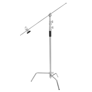 selens摄影魔术腿C型架灯架40寸不锈钢三脚架横杆横臂旗板支架闪光灯三角架影视影棚照明器材顶灯架摄影灯架