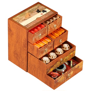 祥瑞高档茶叶礼盒金骏眉碧螺春大红袍混合装春节送老丈人客户长辈