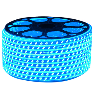 LED冰蓝光灯带冷光灯条门头户外防水电竞主题酒店浅蓝色线灯220V