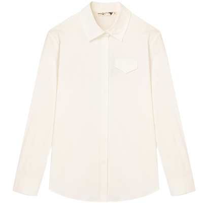 布景简约长袖宽松衬衫