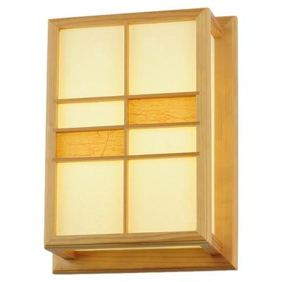 日式简约原木料理店卧室过道壁灯