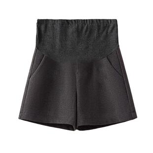 2026新款孕妇短裤外穿宽松孕妇打底裤冬季毛呢短裤子孕妇阔腿裤子