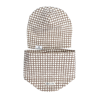 儿童帽子围脖两件套秋冬宝宝套头帽春秋季纯棉婴幼儿男童女童套装