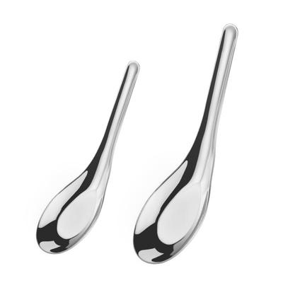 德国304不锈钢勺子平底调羹儿童