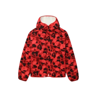 APEE女装秋冬迷彩连帽加绒夹克外套F109A5P