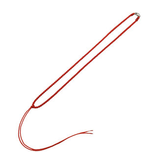 黄金吊坠挂绳女超细款手工编织简约挂脖挂绳本命年红色项链玉绳子