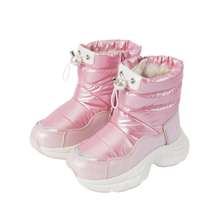 笛莎女童短筒雪地靴2025冬季新款童鞋儿童加绒棉鞋保暖防水棉靴子