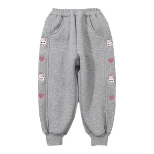 女童裤子秋冬款加绒加厚2026新款卫裤洋气宝宝冬季保暖裤冬装棉裤