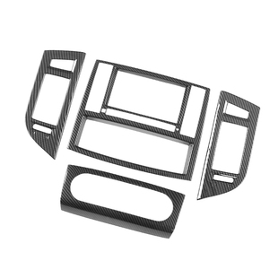 三菱帕杰罗改装内饰v87v93v97中控面板导航装饰框碳纤纹车贴配件