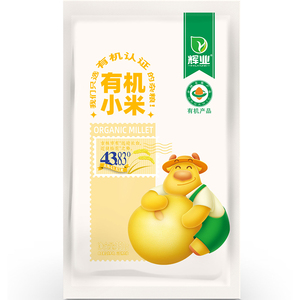 辉业有机小米350g黏粘软糯甘粟米宝宝食用黄小米粥东北认证粗杂粮
